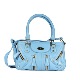 Lowe Valentini Blue Deer-Skin Leather Handbag (LV2520)-AmbrogioShoes