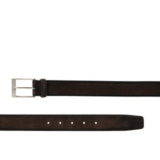 Magnanni 1164 Telante Men's Antidifu Brown Suede Leather Belt (MAGB1029)-AmbrogioShoes