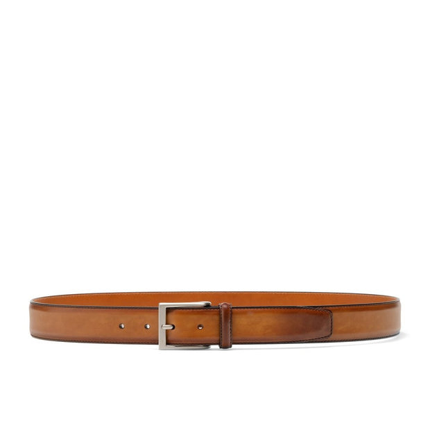 Magnanni 1177 Viento Men's Brown Cuero Patina Calf-Skin Leather Belt (MAGB1001)-AmbrogioShoes