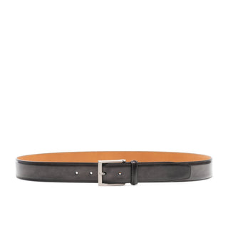 Magnanni 1177 Viento Men's Wind Graphite Patina Calf-Skin Leather Belt (MAGB1009)-AmbrogioShoes