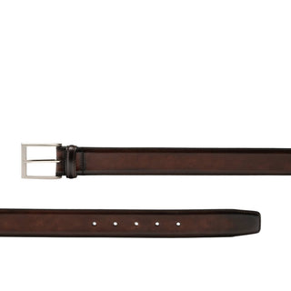 Magnanni 1177 Viento Men's Wind Medium Brown Patina Calf-Skin Leather Belt (MAGB1005)-AmbrogioShoes