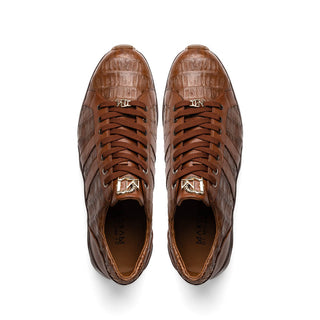 Marco Di Milano Nino Men's Shoes Bay Apache Sleek Genuine Caiman Crocodile Fashion Sneaker (MDM1107)-AmbrogioShoes