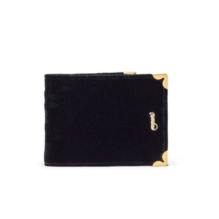 Mauri W2 Men's Black Velvet Embossed Wallet (MAW1005)-AmbrogioShoes