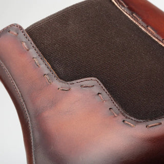 Mezlan E20484 Men's Shoes Cognac Calf-Skin Leather Chelsea Boots (MZS3520)-AmbrogioShoes