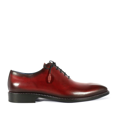 Mezlan Enterprise 9744 Men's Shoes Burgundy Calf-Skin Leather Wholecut Oxfords (MZS3561)-AmbrogioShoes
