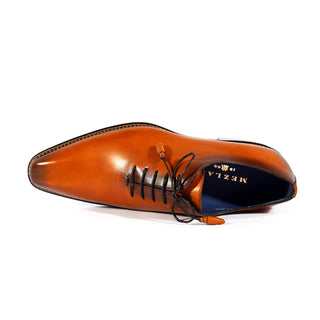 Mezlan Enterprise 9744 Men's Shoes Cognac Calf-Skin Leather Wholecut Oxfords (MZS3562)-AmbrogioShoes