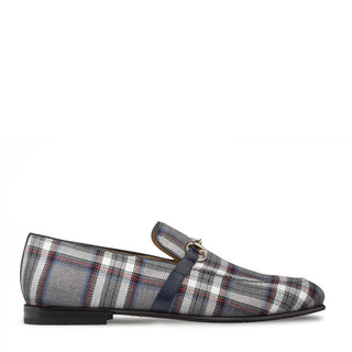 Mezlan Knighton 9620 Men's Shoes Gray Fabric Horsebit Mocassin Loafers (MZ3296)-AmbrogioShoes