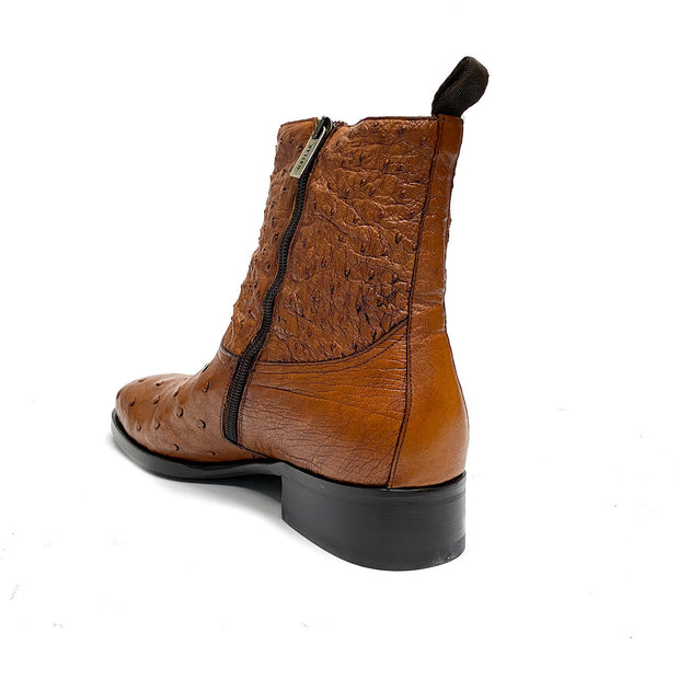 Mezlan SX4798-S Men's Shoes Brandy Exotic Ostrich Straight-Heel
