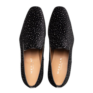Mezlan Sera Cosmo 20959 Men's Shoes Black Velvet Slip On Loafers (MZ3654)-AmbrogioShoes