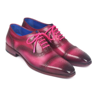 Paul Parkman 024-FUX Men's Shoes Fuxia Calf-Skin Leather Captoe Oxfords (PM6284)-AmbrogioShoes