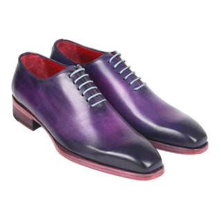 Paul Parkman 044PRP Men's Shoes Purple Calf-Skin Leather Wholecut Oxfords (PM6309)-AmbrogioShoes