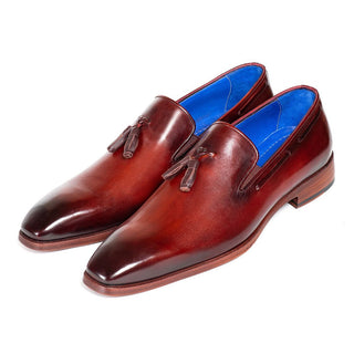 Paul Parkman 5141GBRW Men's Shoes Garnet Brown Calf-Skin Leather Tassels Loafers (PM6282)-AmbrogioShoes