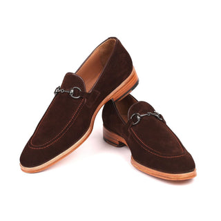 Paul Parkman 64HB36 Men's Shoes Brown Suede Leather Horsebit Loafers (PM6217)-AmbrogioShoes