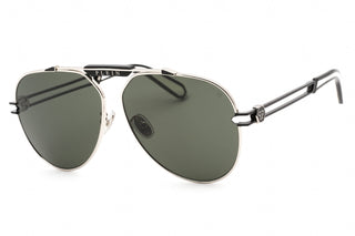 Philipp Plein SPP048M Sunglasses Shiny Palladium / Green Women's-AmbrogioShoes