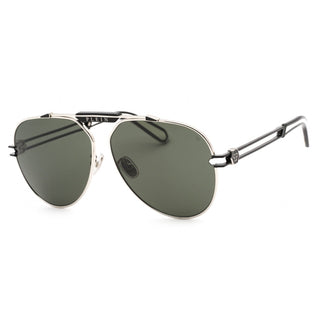 Philipp Plein SPP048M Sunglasses Shiny Palladium / Green-AmbrogioShoes