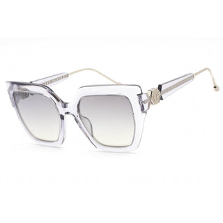 Philipp Plein SPP064S Sunglasses Shiny Transparent Lilac / Smoke Gradient/Mirror Si-AmbrogioShoes