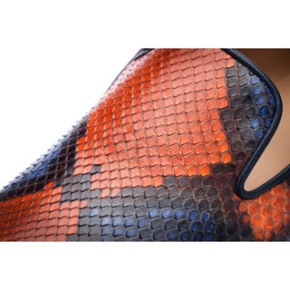 SUPERGLAMOUROUS Maxime Sunrise Men's Shoes Multi-Color Python Slip-On Skate Sneakers (SPGM1091)-AmbrogioShoes