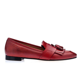 Super Glamourous Romeo Toledo Men's Shoes Marsala Calf-Skin Leather Tassels Loafers (SPGM1053)-AmbrogioShoes