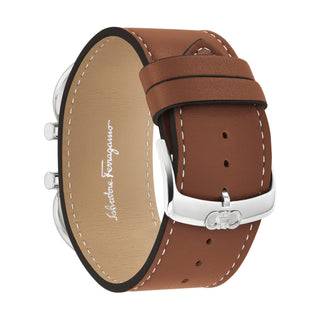 Salvatore Ferragamo Double Gancini Leather Cuff Watch-AmbrogioShoes
