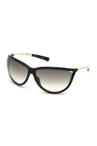 Tom Ford FT0770 Women's Sunglasses Shiny Black / Gradient Smoke