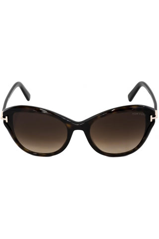 Tom Ford FT0850-F Sunglasses dark havana / gradient brown Women's (S)