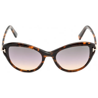 Tom Ford FT0850 Sunglasses Colored Havana / Gradient Smoke-AmbrogioShoes
