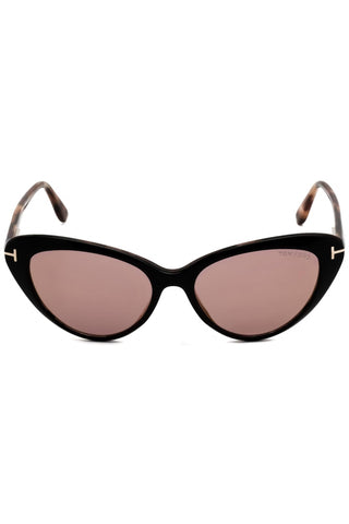 Tom Ford FT0869 Sunglasses Black/other / Gradient or Mirror Violet Women's (S)