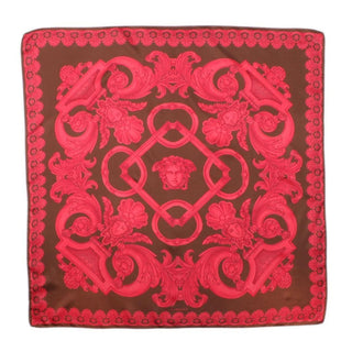 Versace Medusa Baroque Pattern Shawl In Red(VER111)-AmbrogioShoes